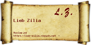 Lieb Zilia névjegykártya
